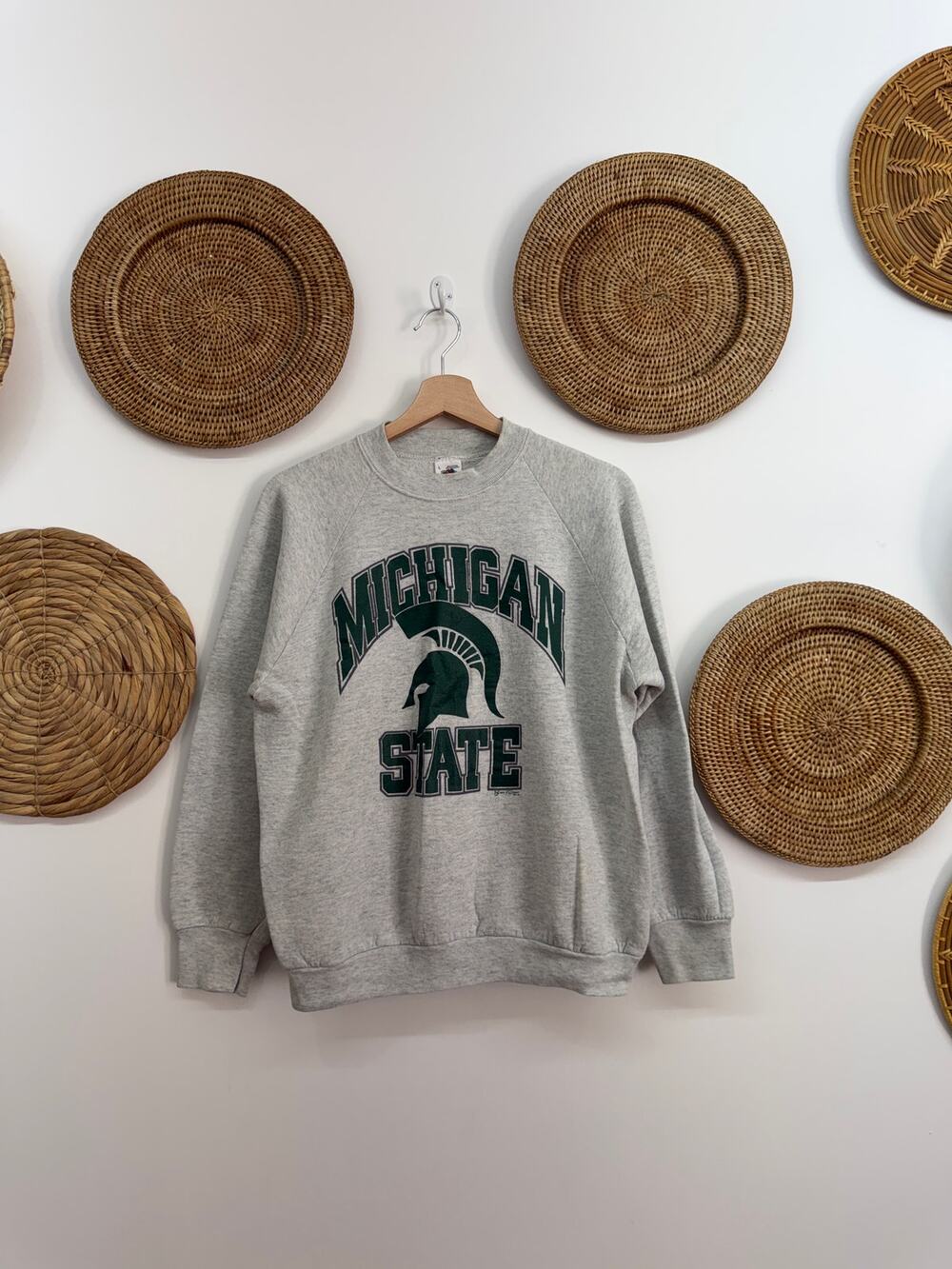 Vintage 90s Michigan State Crew Neck Sweatshirt Large